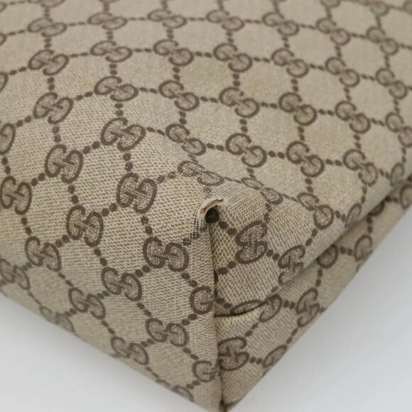 GUCCI GG Supreme Web Sherry Line Tote Bag PVC Beige Red 39 02 003 Auth - Picture 12 of 16